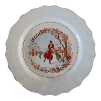 Plate The months of the year December Saint Amand