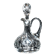 Carafe can liqueur / oil ewer in cut Bohemian crystal H18cm
