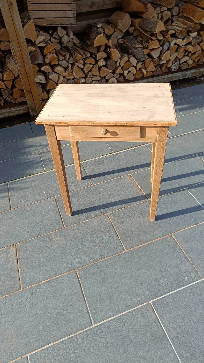 Desk or table in raw wood