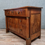 Empire walnut period chest of drawers circa 1810-1820