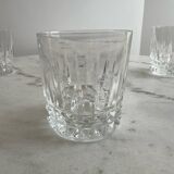 Set of three crystal whiskey glasses
