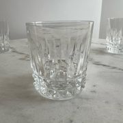 Set of three crystal whiskey glasses