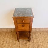 Table de chevet avec plateau en marbre