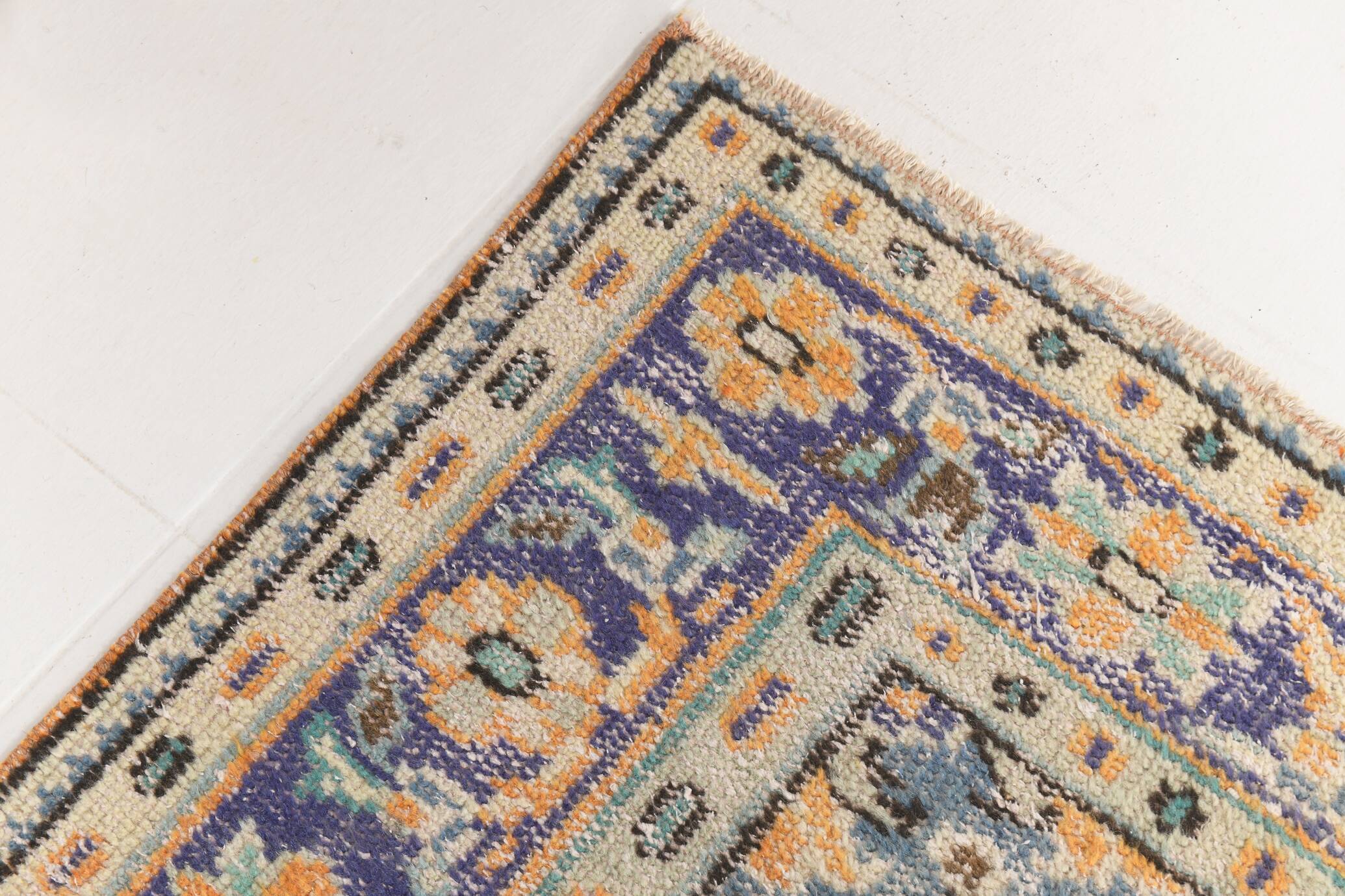 7x10 Vintage Geometric Style Traditional Orientel Carpet, 200x298 Cm