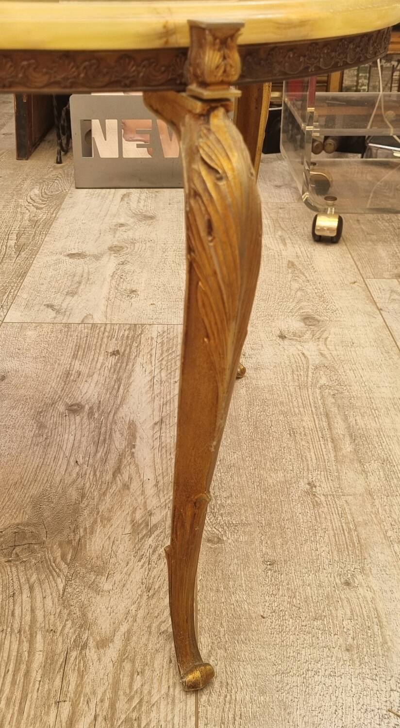 Bronze and marble side table