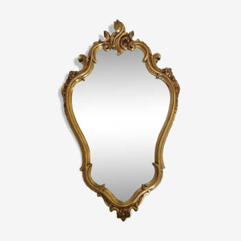 Miroir baroque doré 42x68cm