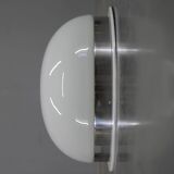 Big Bauhaus Chrome Flushmount or Wall Light, 1940s