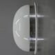 Big Bauhaus Chrome Flushmount or Wall Light, 1940s