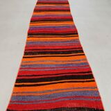 Old Turkish narrow Kilim Runner 272x51 cm shabby chic, vintage kelim