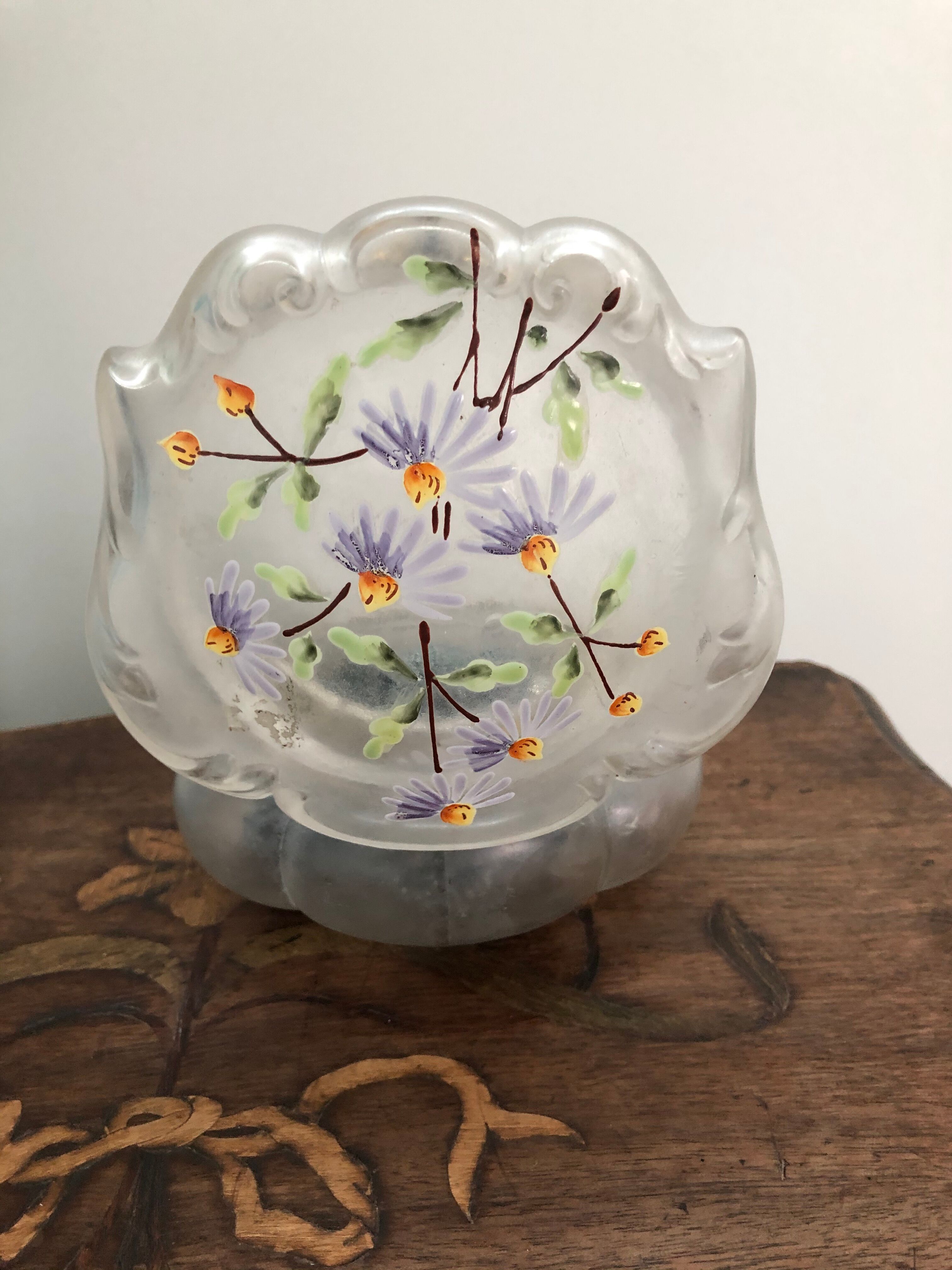 Old candy - hand-painted glass - France