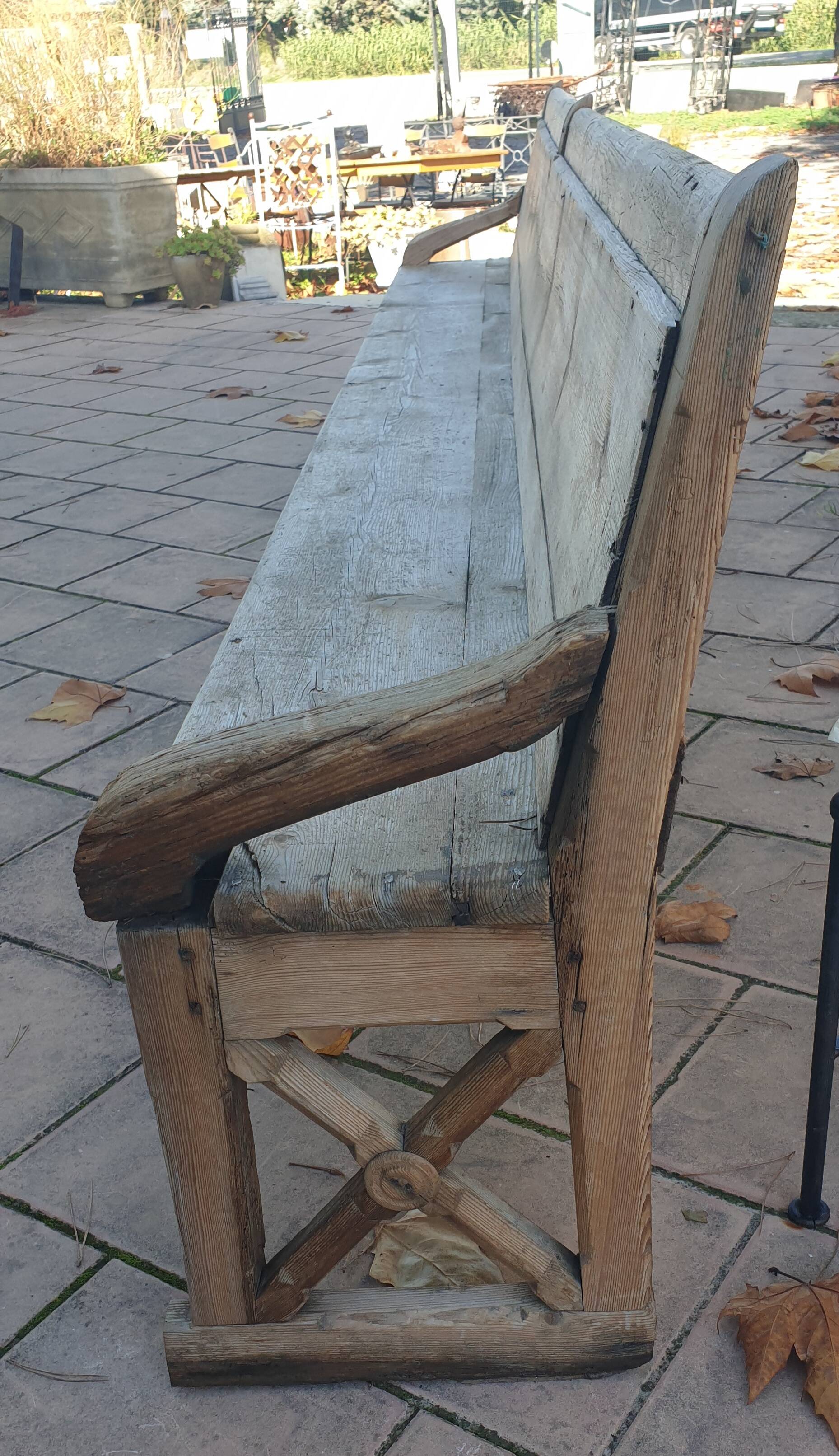 3 meter long solid wood bench