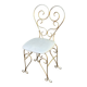 Vintage heart chair from the 1950s Hollywood Regency in gold metal.