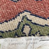 Round handmade wool sinkiang rug