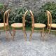4 chaises bistrot vintage cannées
