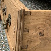 Louis XV style chest of drawers, solid raw oak, 1920.