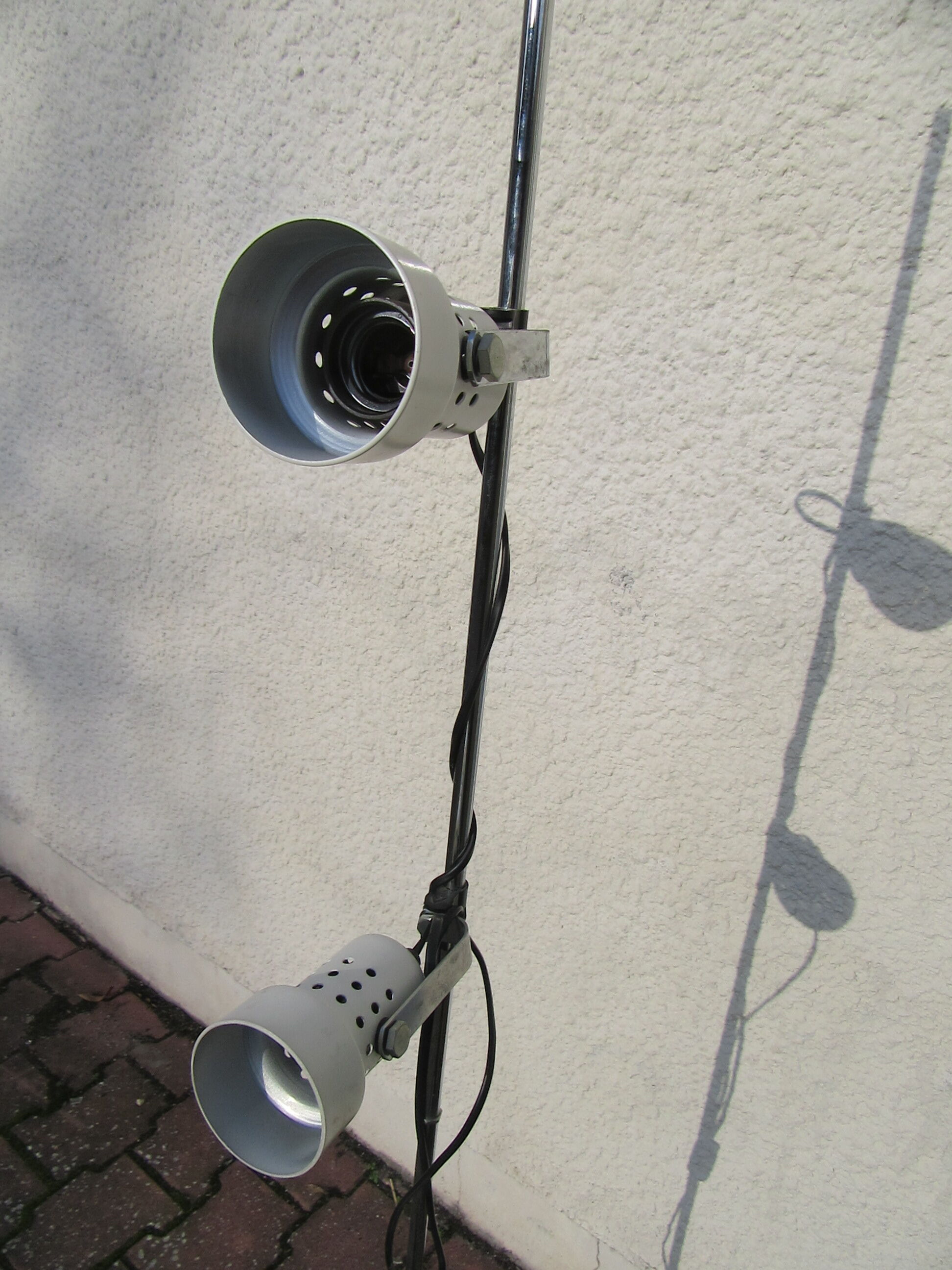 Lamppost 70 double spots vintage - white plate