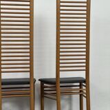 Ladder Back Dining Chairs, Italy, 1980, Set of 4