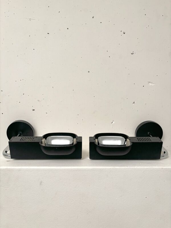 Paire d’appliques Camera terra, Ernesto Gismondi, Artemide 1980