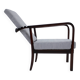 1940s Restored Beech Adjustable Armchair ,Czechoslovakia