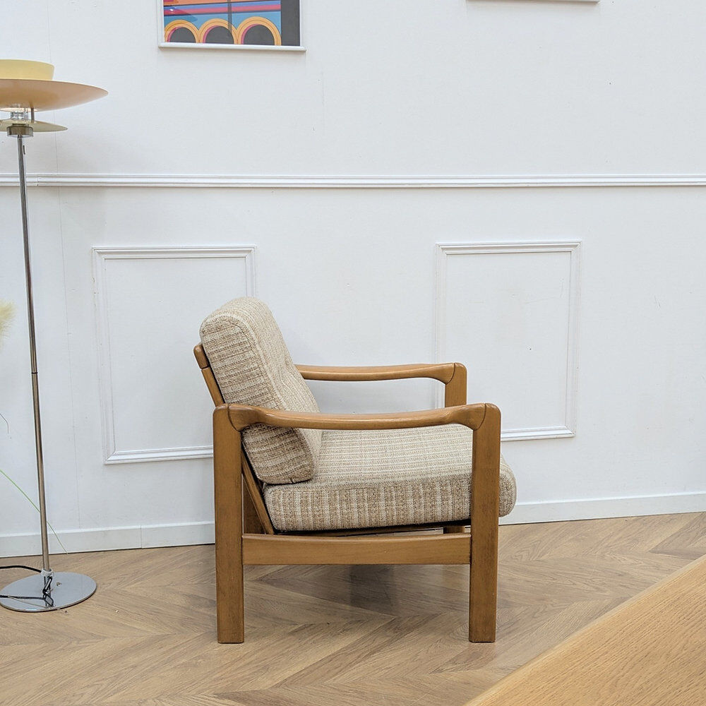 Fauteuil vintage en hêtre