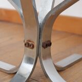 Oval coffee table smoked glass