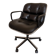 Charles Pollock Knoll Office Chair - Black Leather (Signed Model)