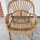 Vintage shell rattan armchair