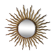 Miroir soleil en métal doré 54x54cm