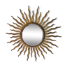 Miroir soleil en métal doré 54x54cm