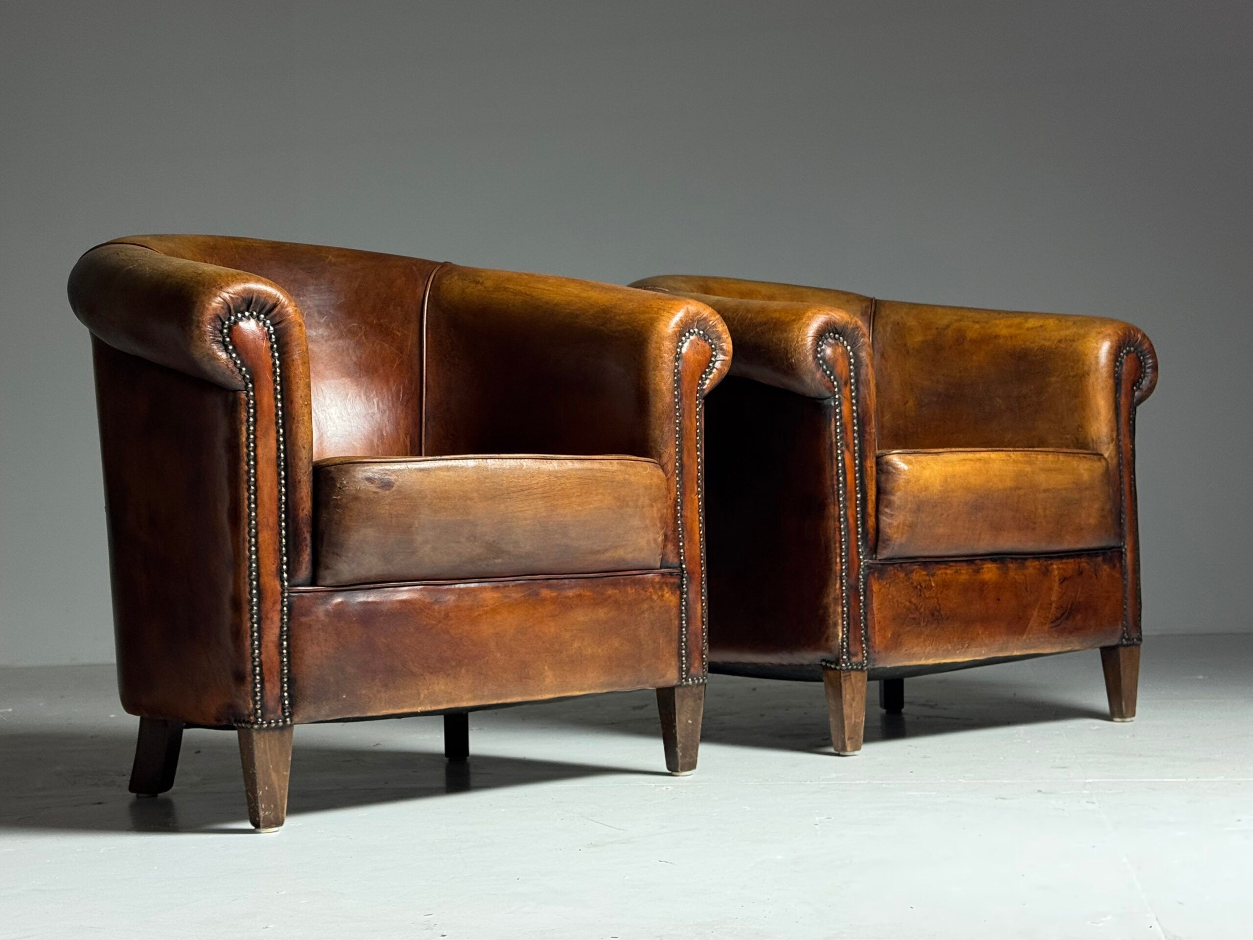 Fauteuil club en peau de mouton 2x classique