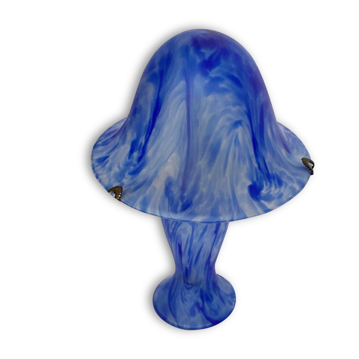 Lampe champignon en pate de verre de style art nouveau