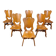 Brutalist oak dining chairs, Netherlands - 1960s