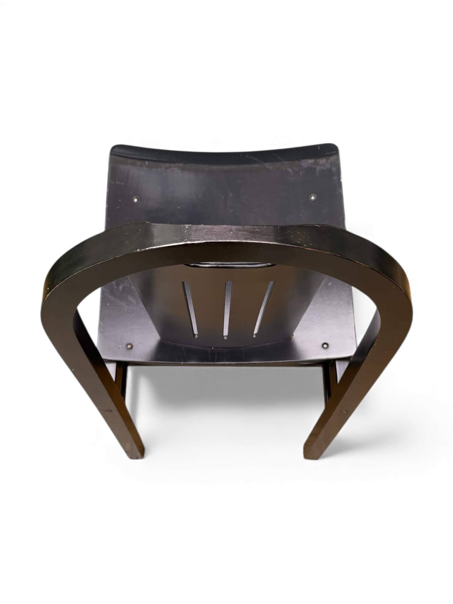 Set of 3 black Baumann chairs, Argos model.