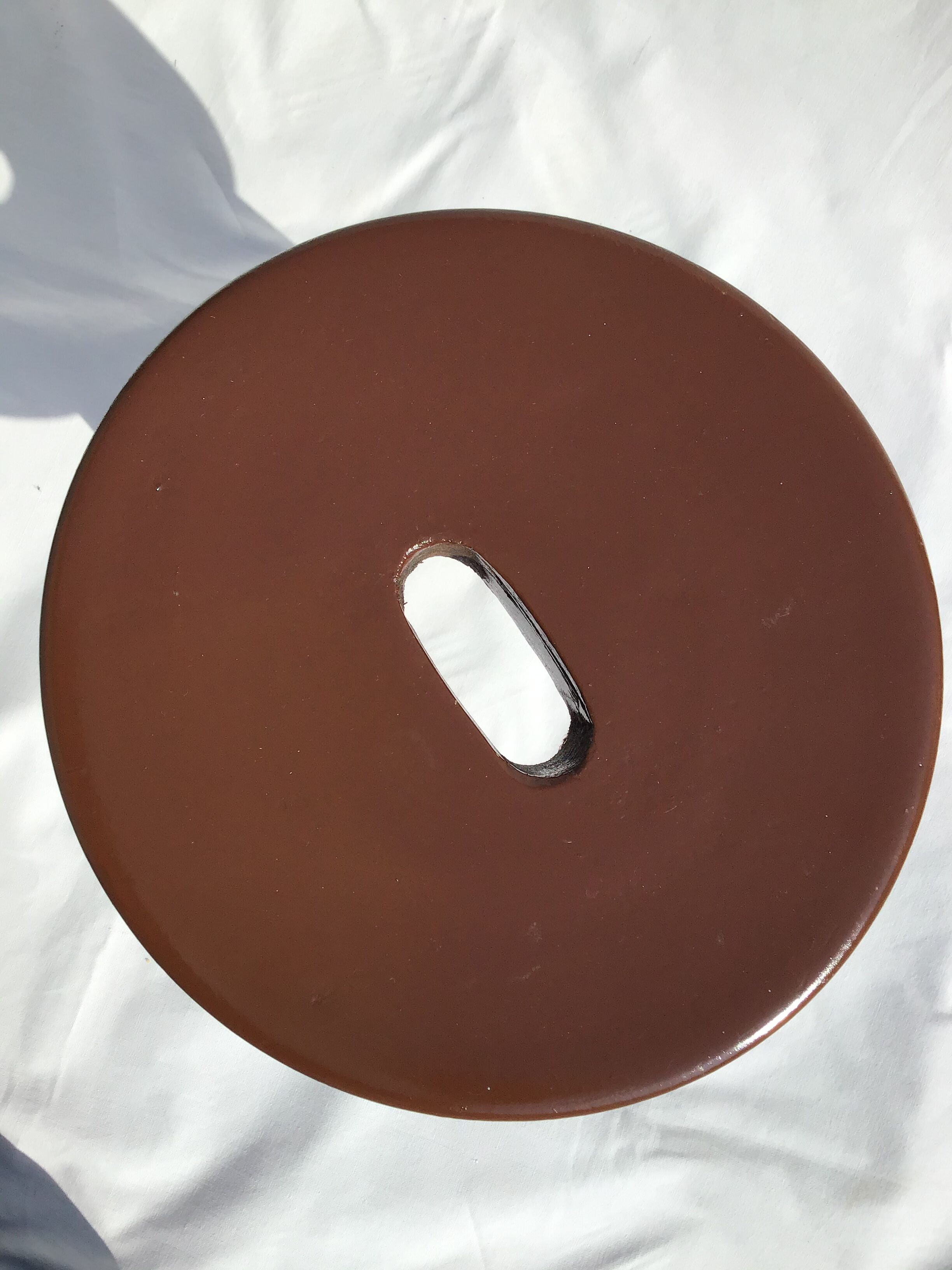 Painted wooden tripod stool