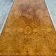 Old Italian design coffee table from the 70s in elm burl and metal / Willy Rizzo