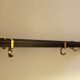 Teak, brass and black metal coat and hat rack, 1960s