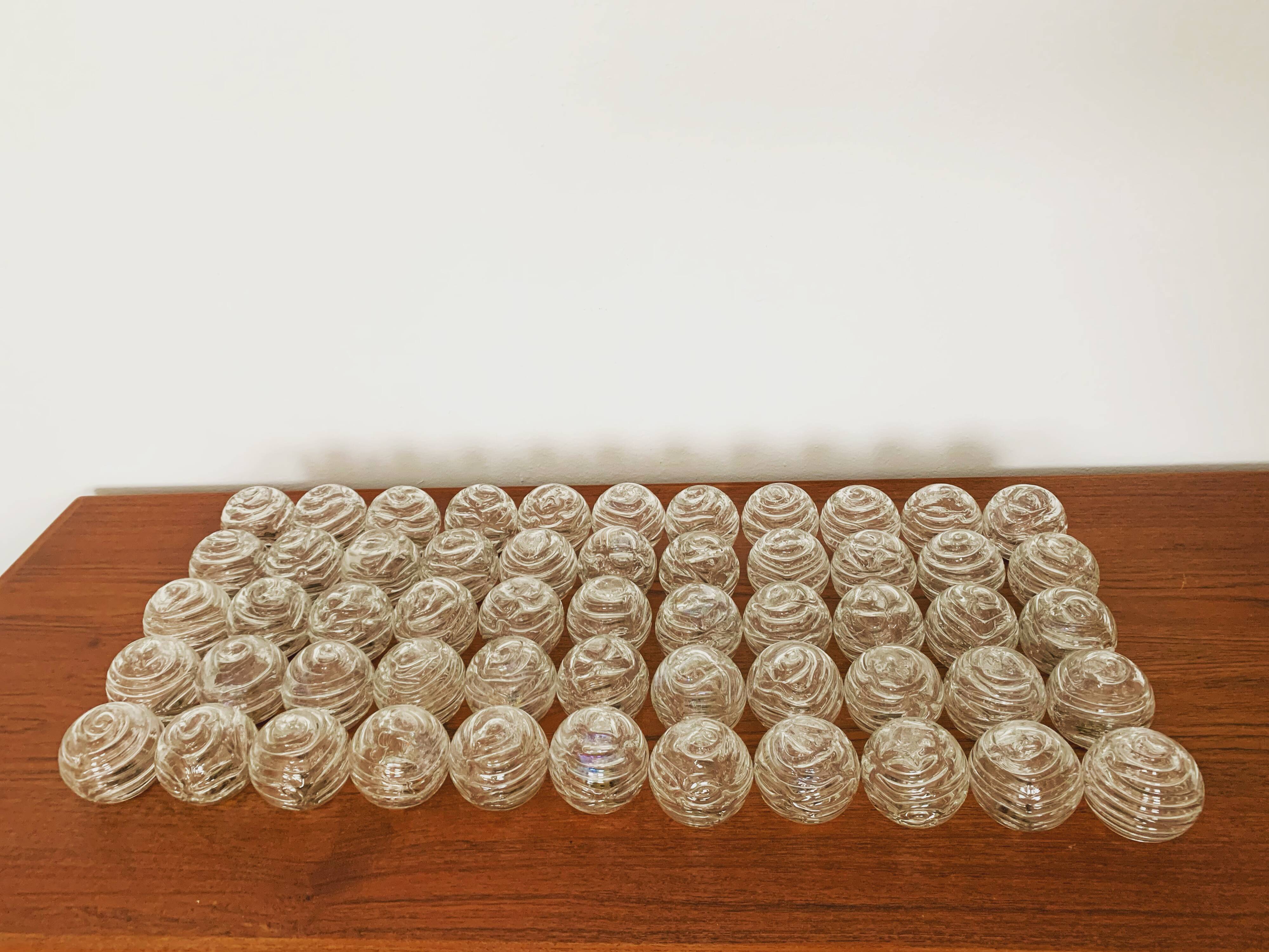 Lustre en verre bullé par Doria