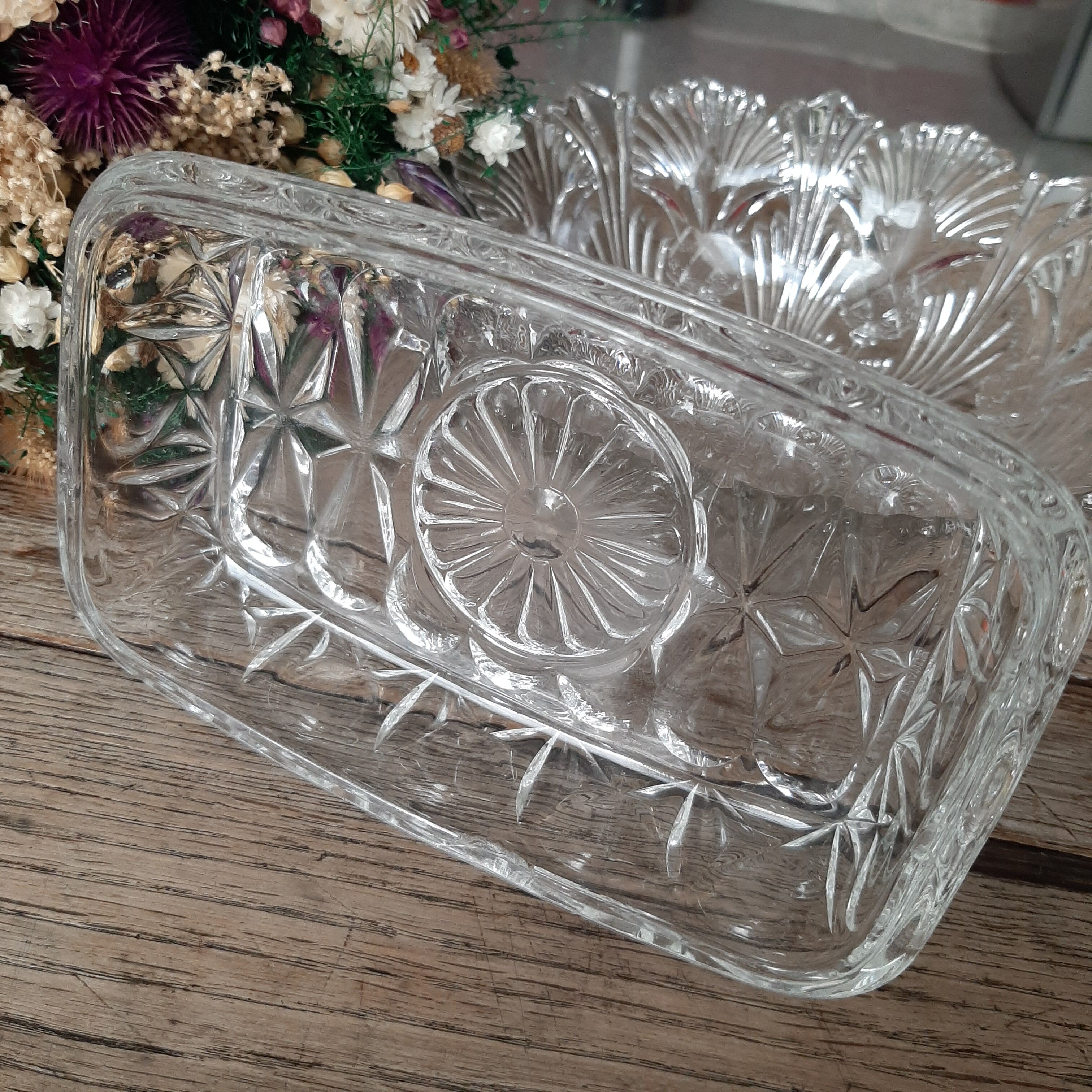 Molded glass butter maker