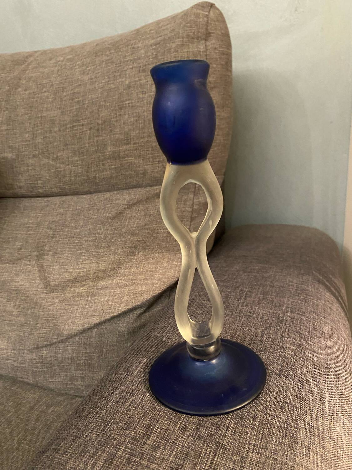 glass candlestick holder