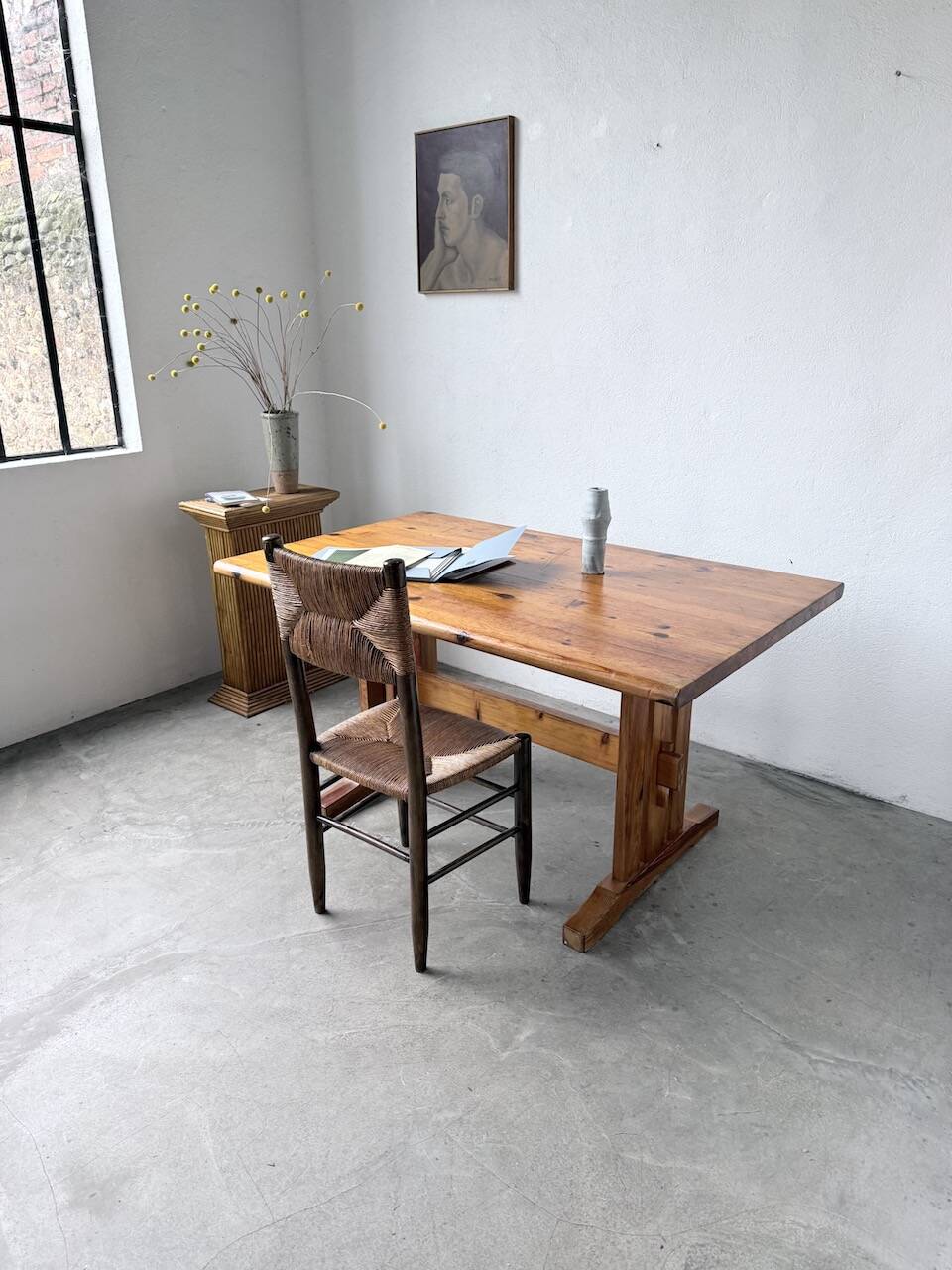 Mountain furniture table made of solid pine