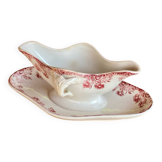 Saucière Saint Amandinoise décor Les Oeuillets