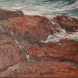 Léonie Humbert-Vignot, The Waves at Saint-Guénolé, circa 1920