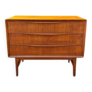 meuble de rangement coffre scandinave 1960 teck vintage