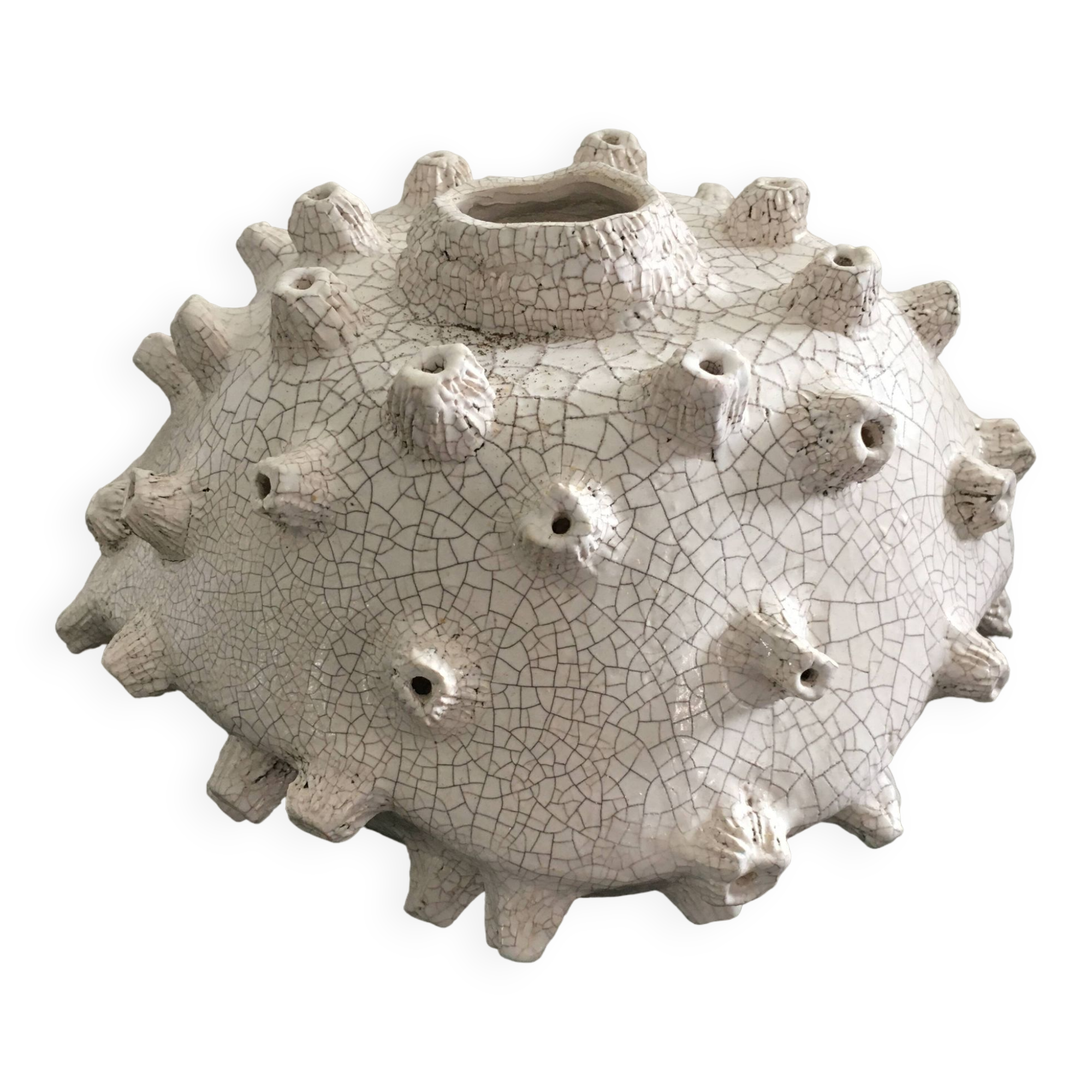 Artist's vase in raku