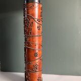 Table lamp on printing roll with floral lampshade floor lamp