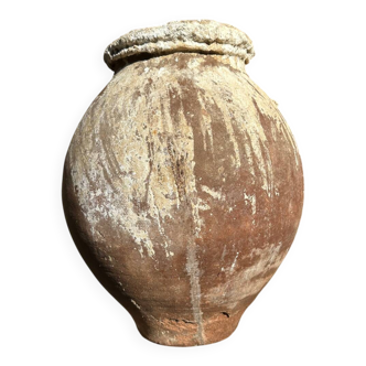 Ancient terracotta pottery jar from the 19th century