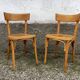 Pair of vintage bentwood curved wooden bistro chairs