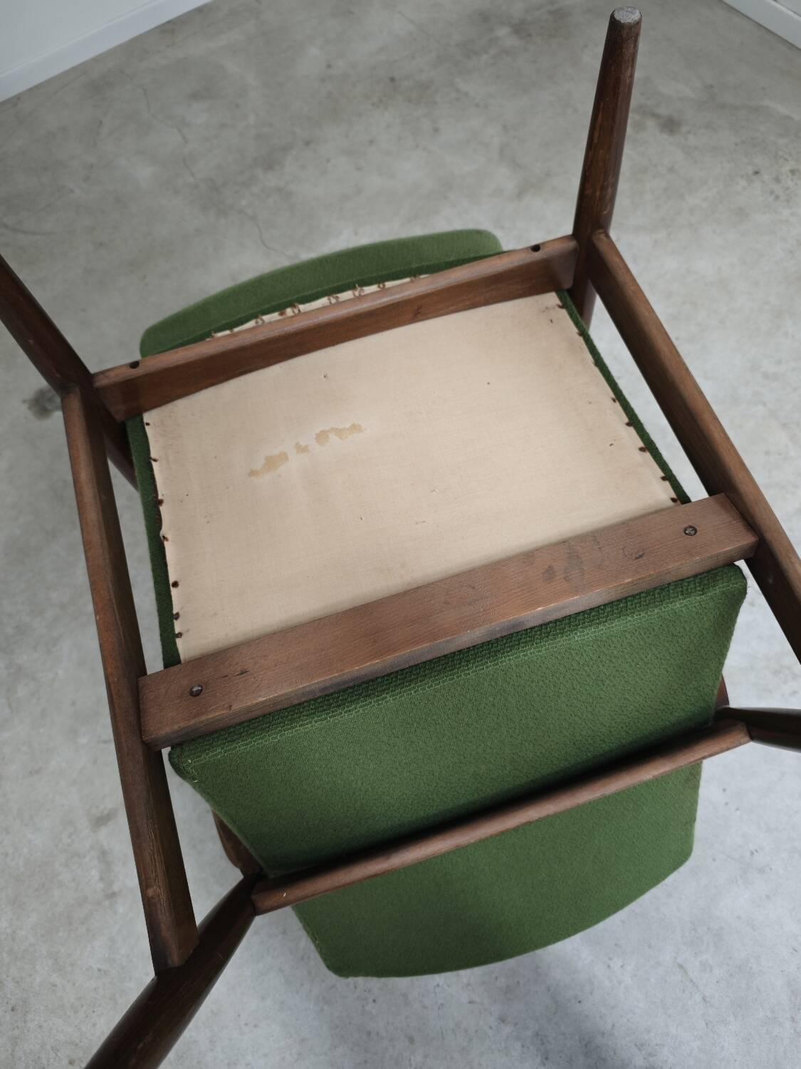 Pair of green GMF 64 armchairs by
Edmund Homa, Poland, 1960s