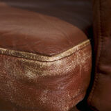 Three-seater leather sofa