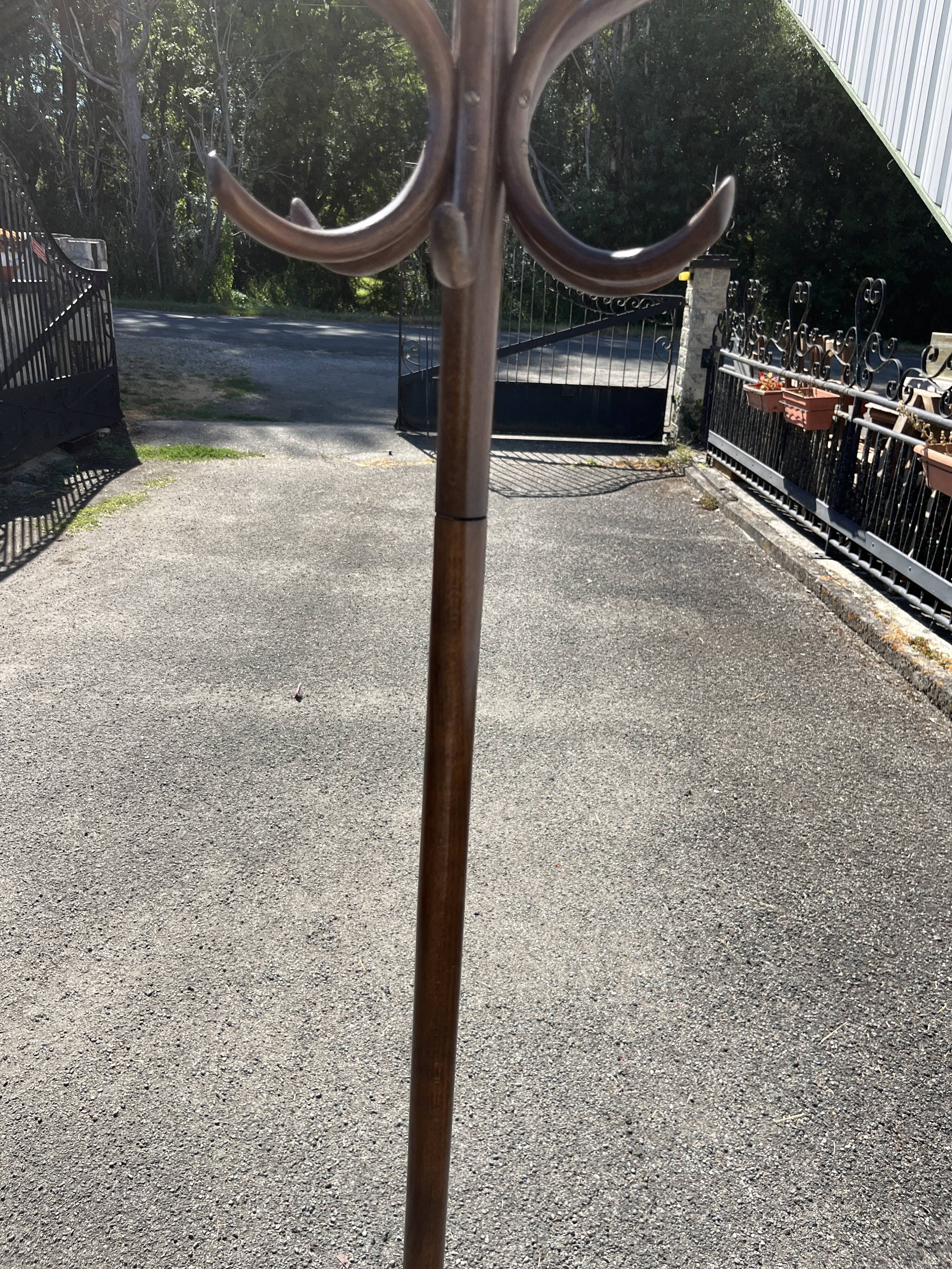 Baumann coat rack on vintage parrot stand